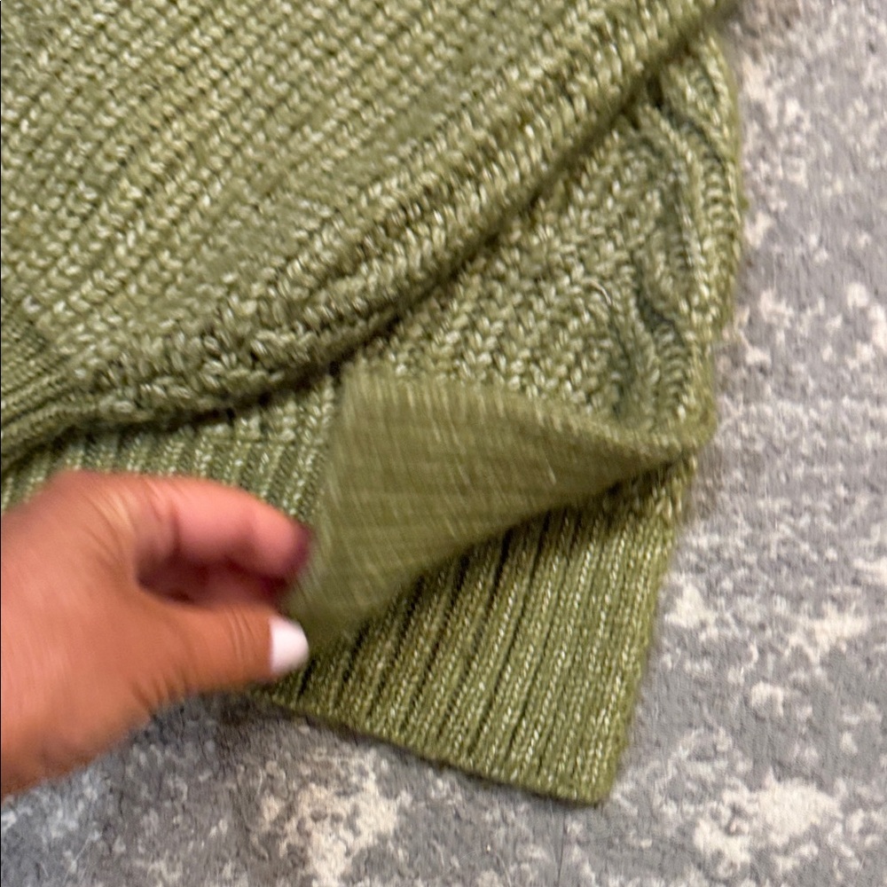 a new day Green Cable Turtleneck Sweater - Picture 3 of 4